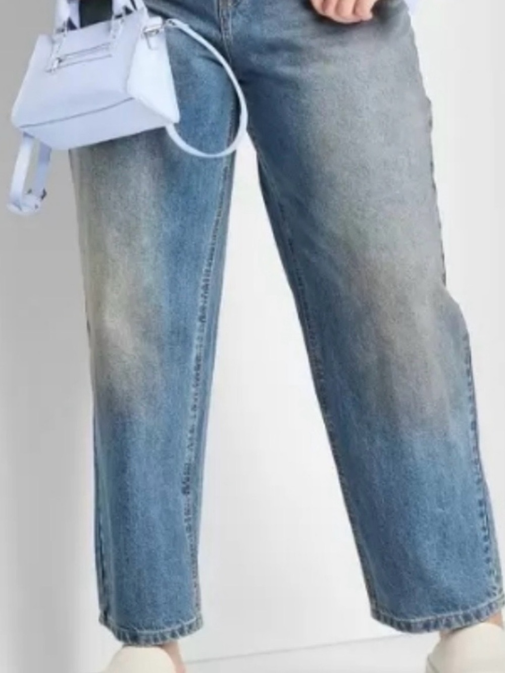 Wild Fable High Rise 90s Relaxed Straight Washed Jeans Sz 8